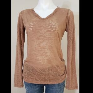 Brown long sleeve tee